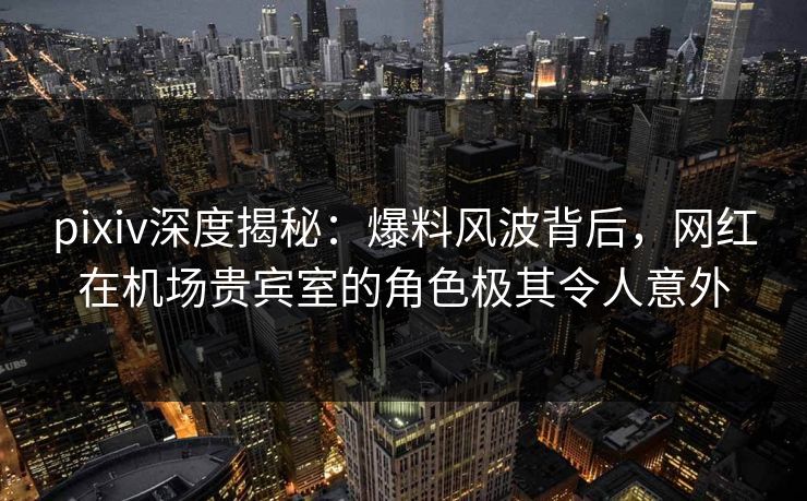 pixiv深度揭秘：爆料风波背后，网红在机场贵宾室的角色极其令人意外