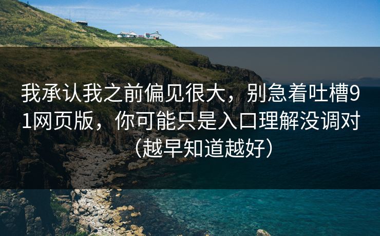 我承认我之前偏见很大，别急着吐槽91网页版，你可能只是入口理解没调对（越早知道越好）